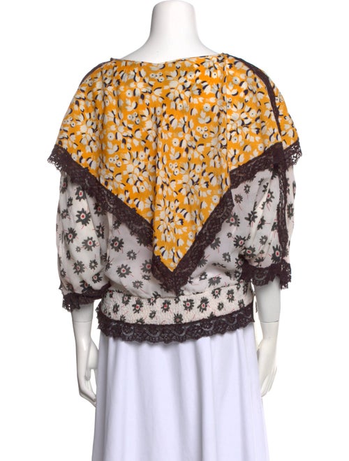 Koos Van Den Akker Printed Bateau Neckline Blouse