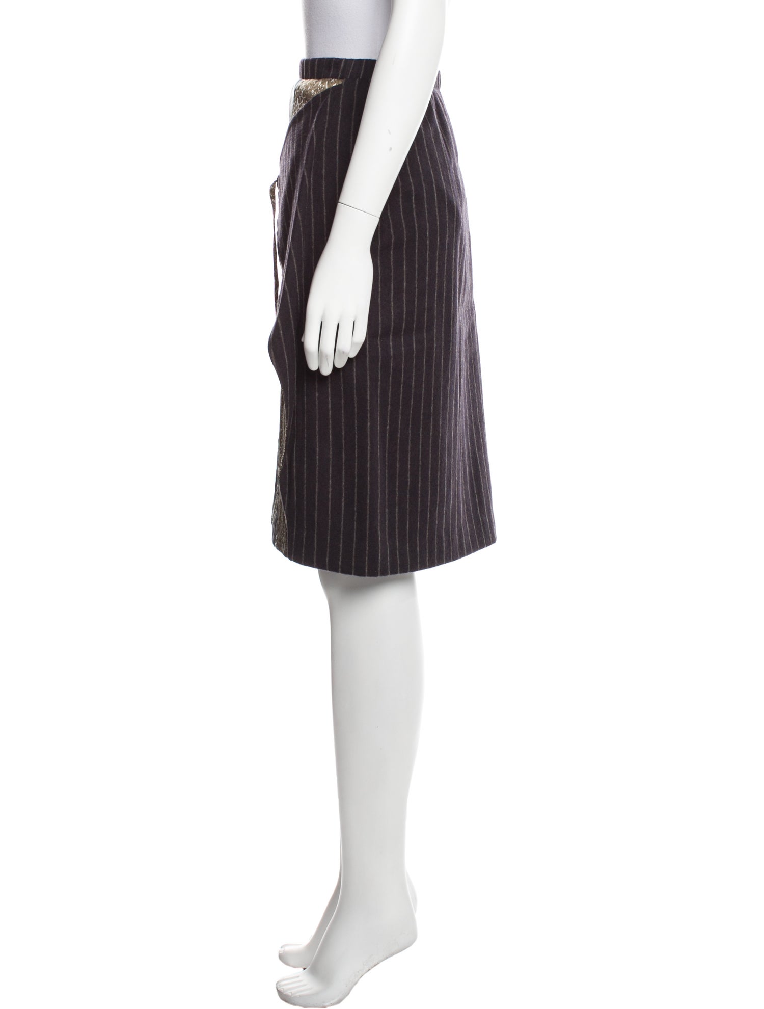 Koos Van Den Akker Wool Knee-Length Skirt