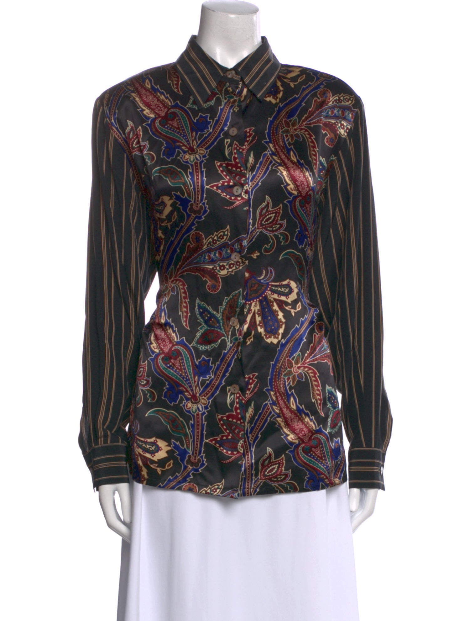 Koos Van Den Akker Silk Paisley Print Button-Up Top