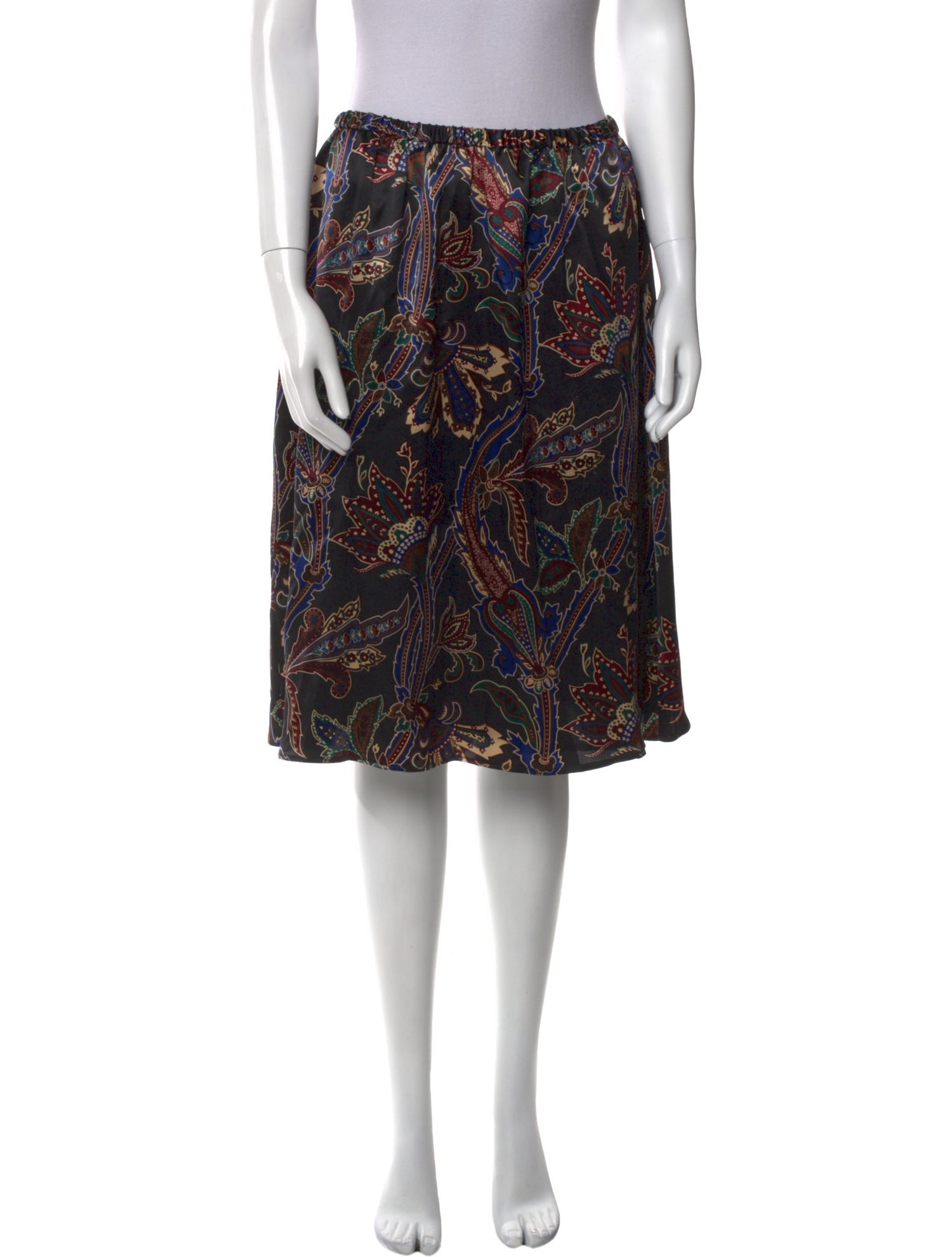Koos Van Den Akker Silk Knee-Length Skirt