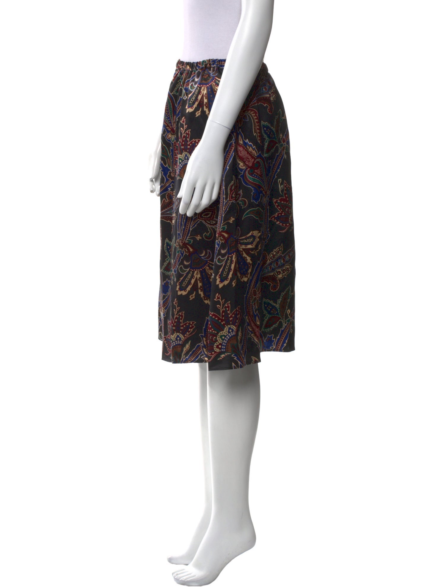 Koos Van Den Akker Silk Knee-Length Skirt