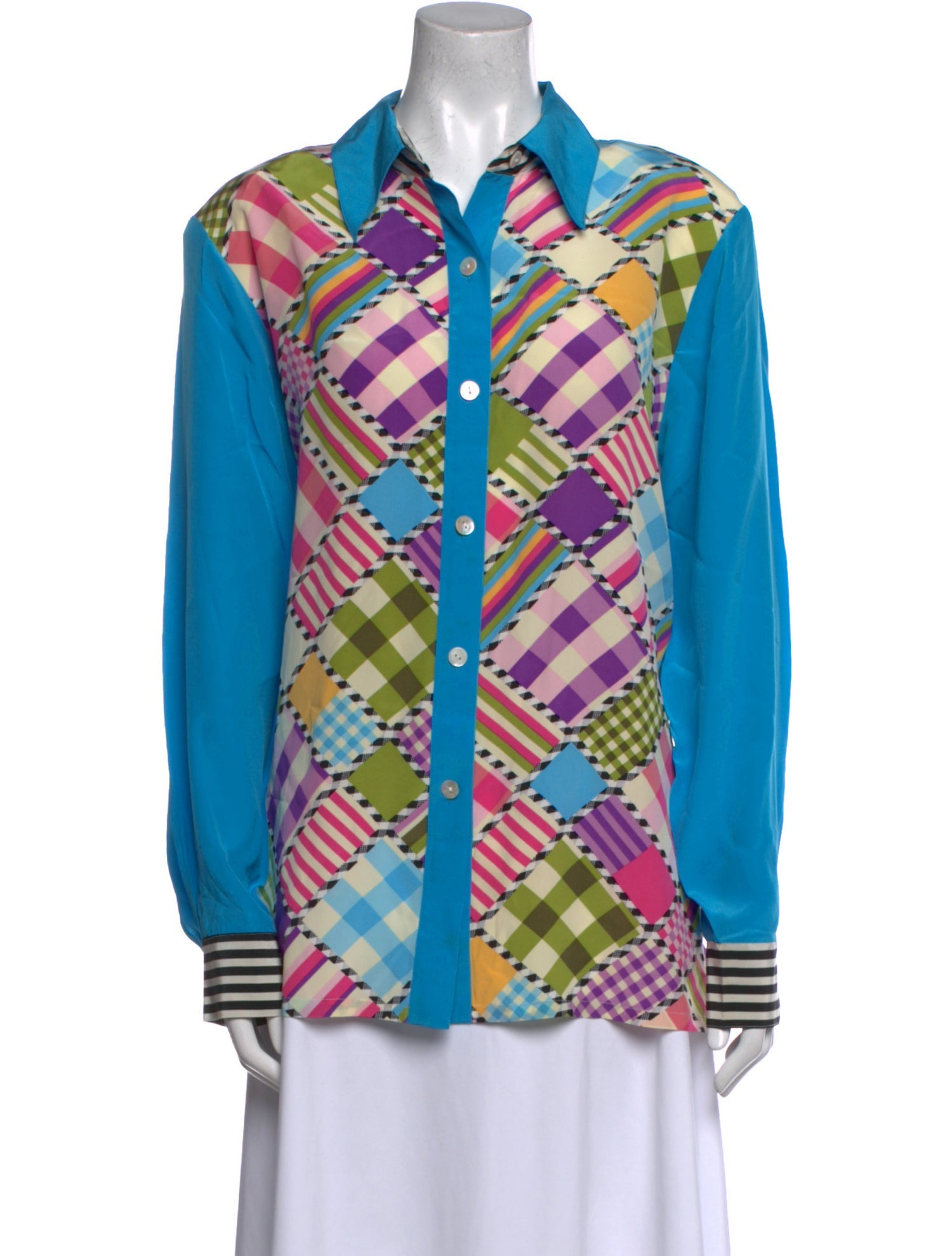 Koos Van Den Akker Silk Printed Button-Up Top