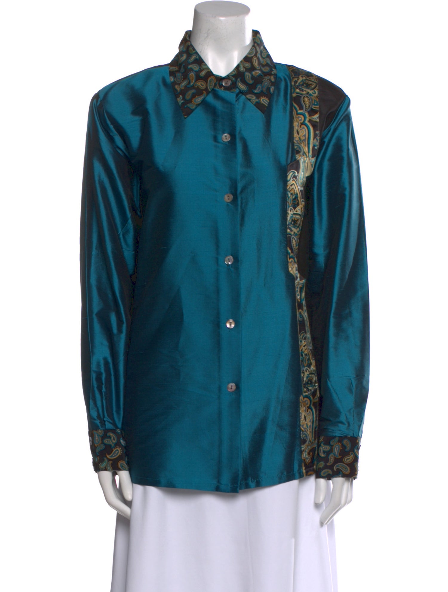 Koos Van Den Akker Silk Paisley Print Button-Up Top