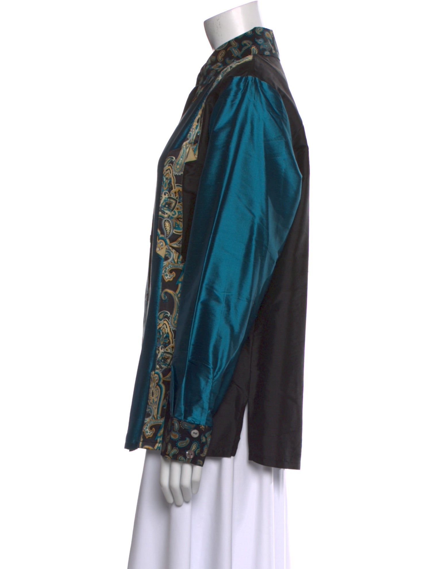 Koos Van Den Akker Silk Paisley Print Button-Up Top