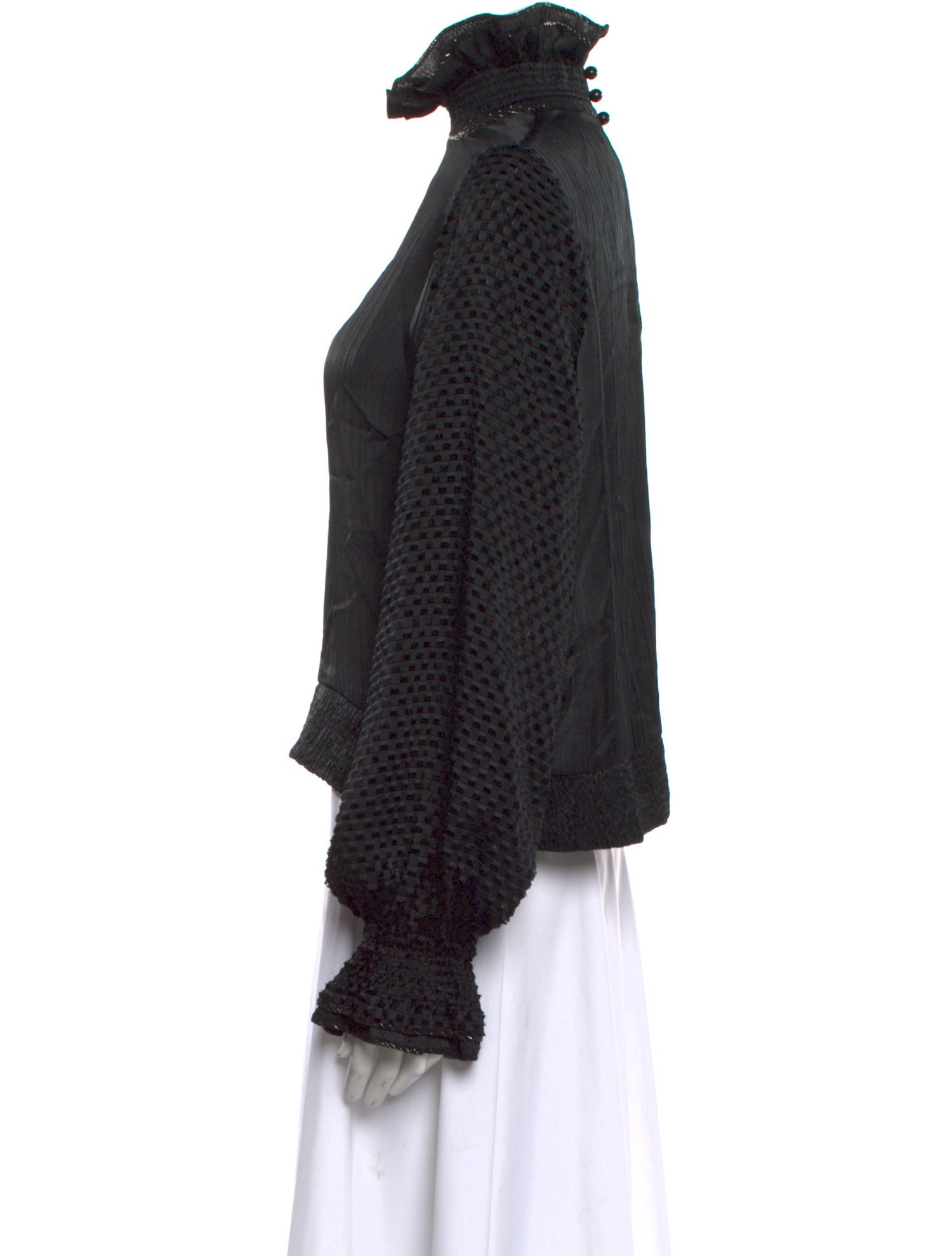 Koos Van Den Akker Silk Mock Neck Sweatshirt