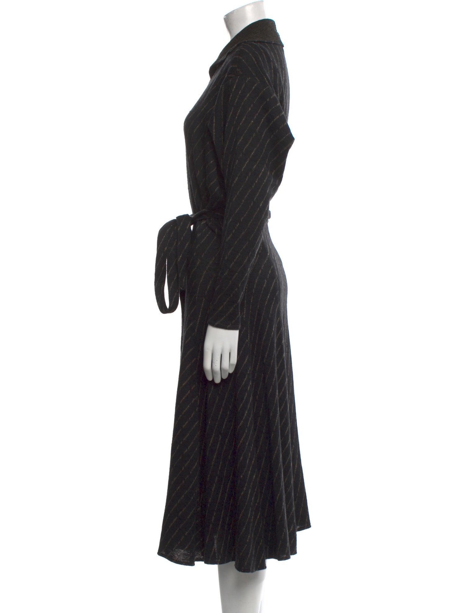 Koos Van Den Akker Striped Midi Length Dress