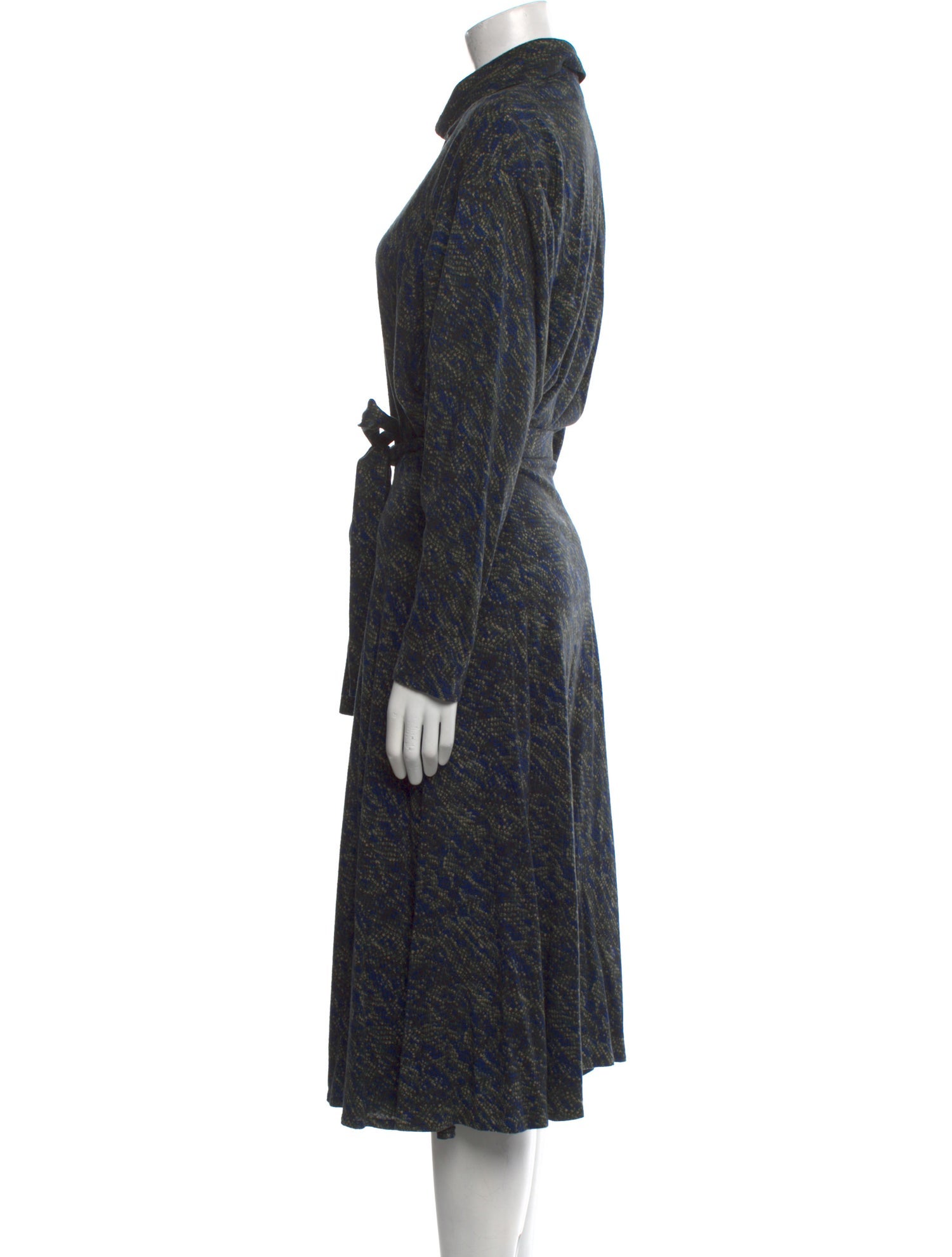 Koos Van Den Akker Silk Midi Length Dress