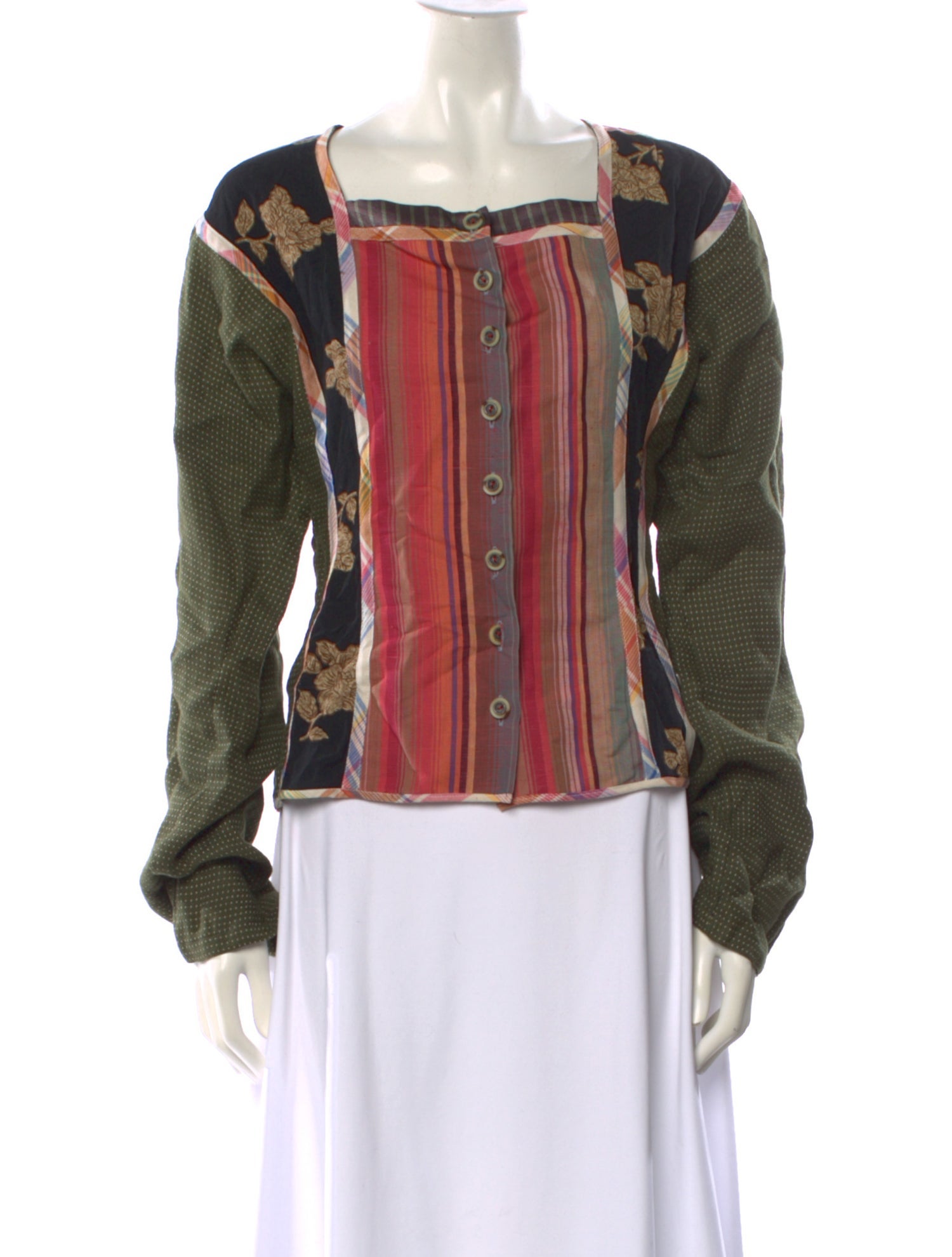 Koos Van Den Akker Silk Patterned Blouse