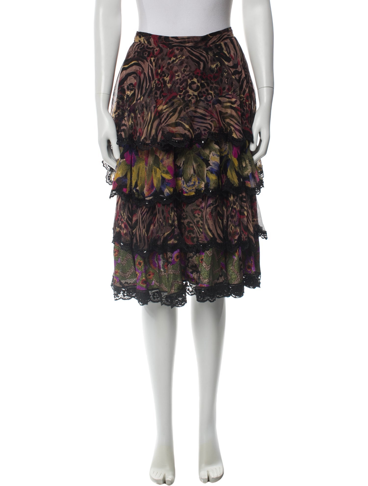 Koos Van Den Akker Vintage Knee-Length Skirt