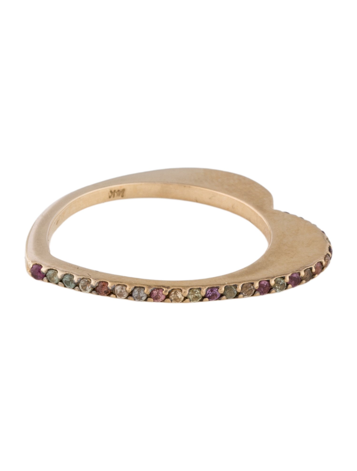 Ring 14K Sapphire Heart Band