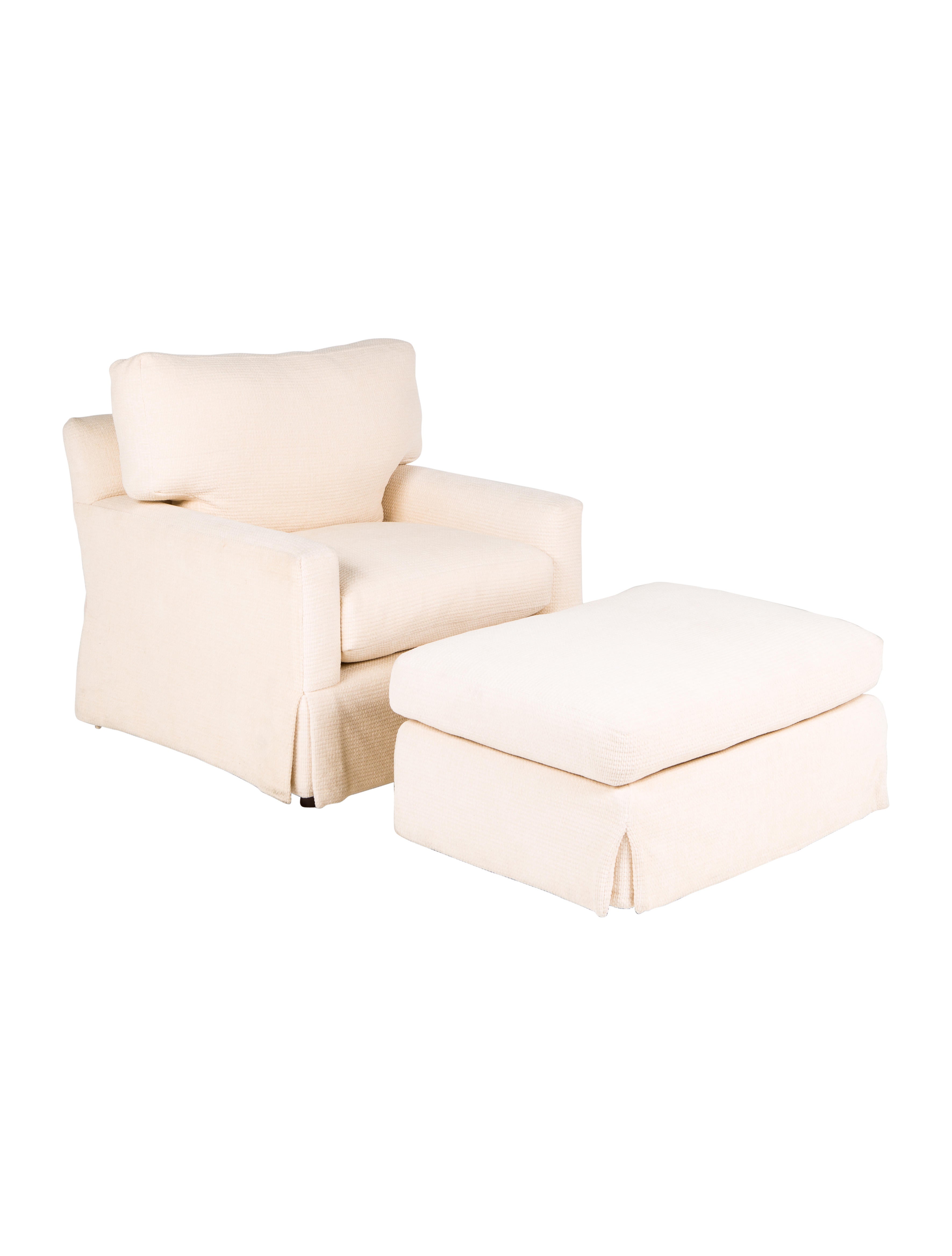 Kreiss 2Piece Lounge Chair and Ottoman Set Neutrals Seating