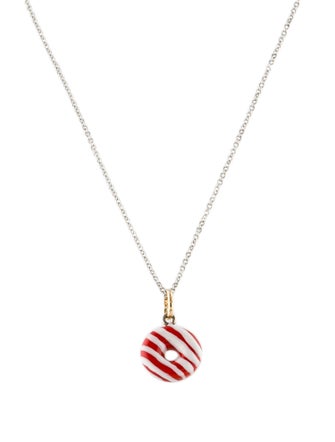 Kristin Hanson Enamel Donut Pendant Necklace