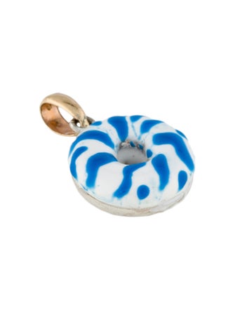 Kristin Hanson Two-Tone Enamel Donut Pendant
