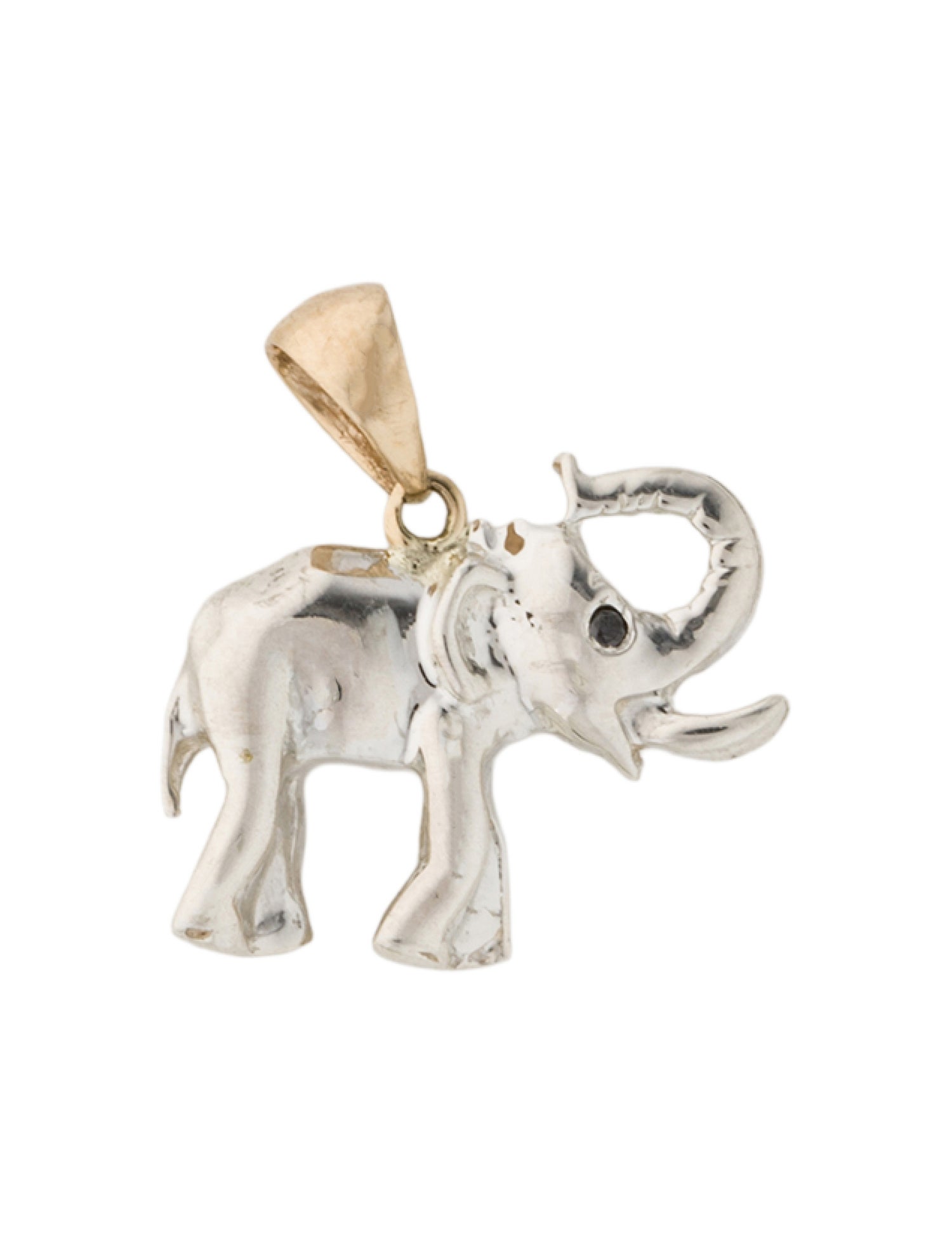 Kristin Hanson Two-Tone Diamond Elephant Pendant
