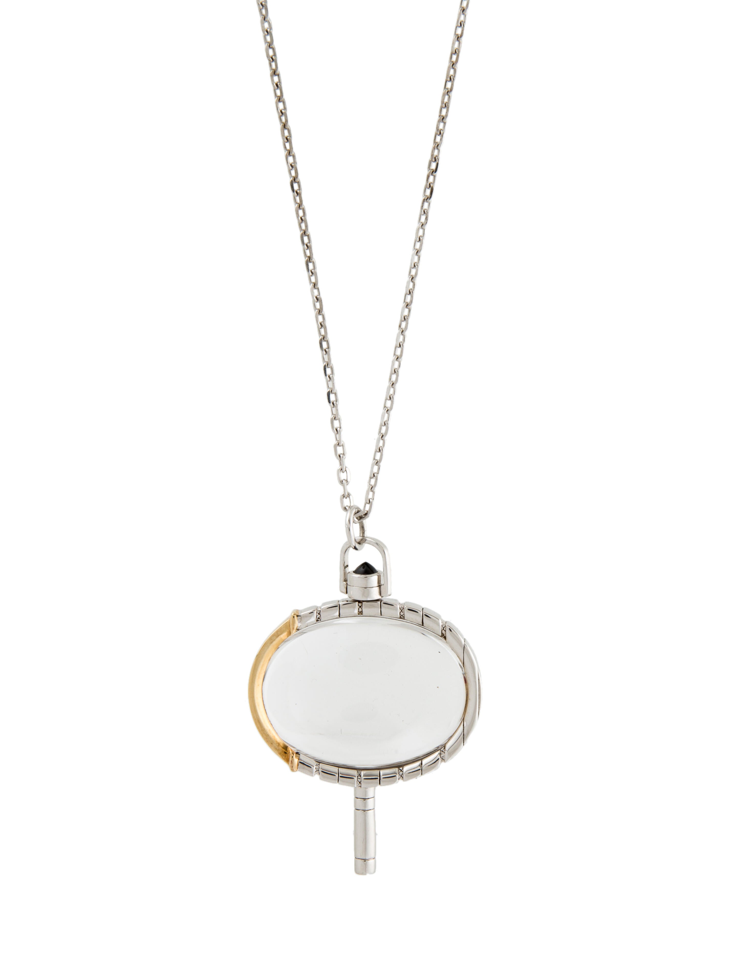 Monica Rich Kosann 18K Pocket Watch Key Pendant Necklace 18K Yellow