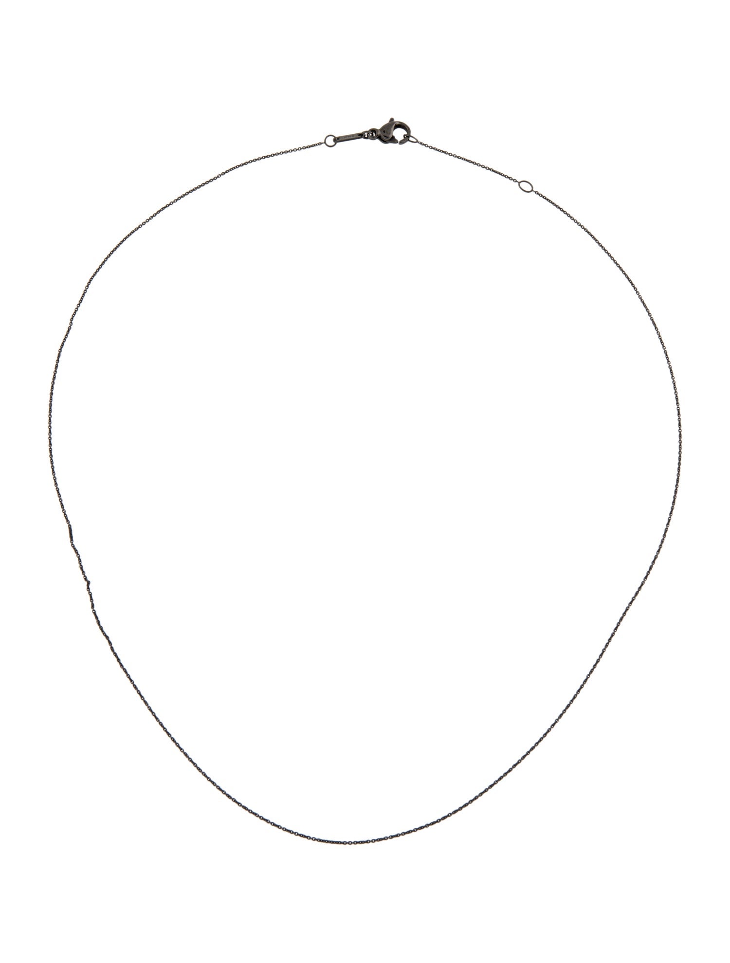 Monica Rich Kosann Frankie Black Steel Chain Necklace