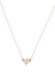 Monica Rich Kosann 18K Diamond Mini Heart "Love" Pendant Necklace