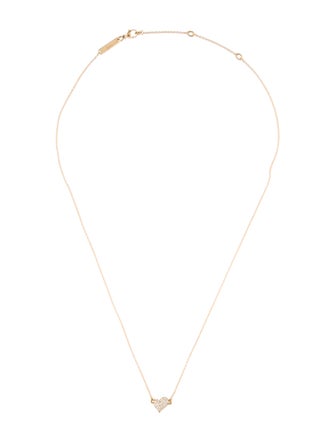 Monica Rich Kosann 18K Diamond Mini Heart "Love" Pendant Necklace