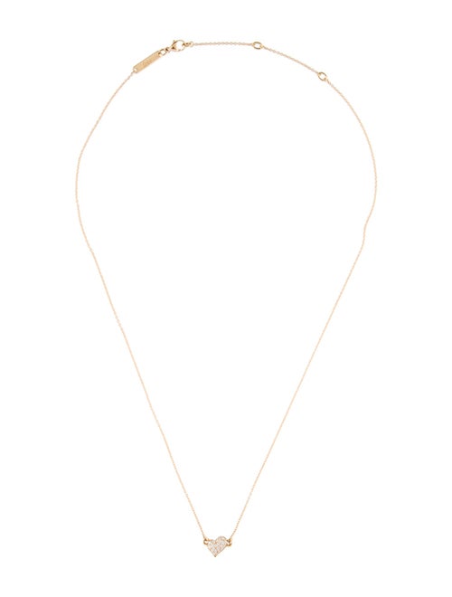 Monica Rich Kosann 18K Diamond Mini Heart "Love" Pendant Necklace