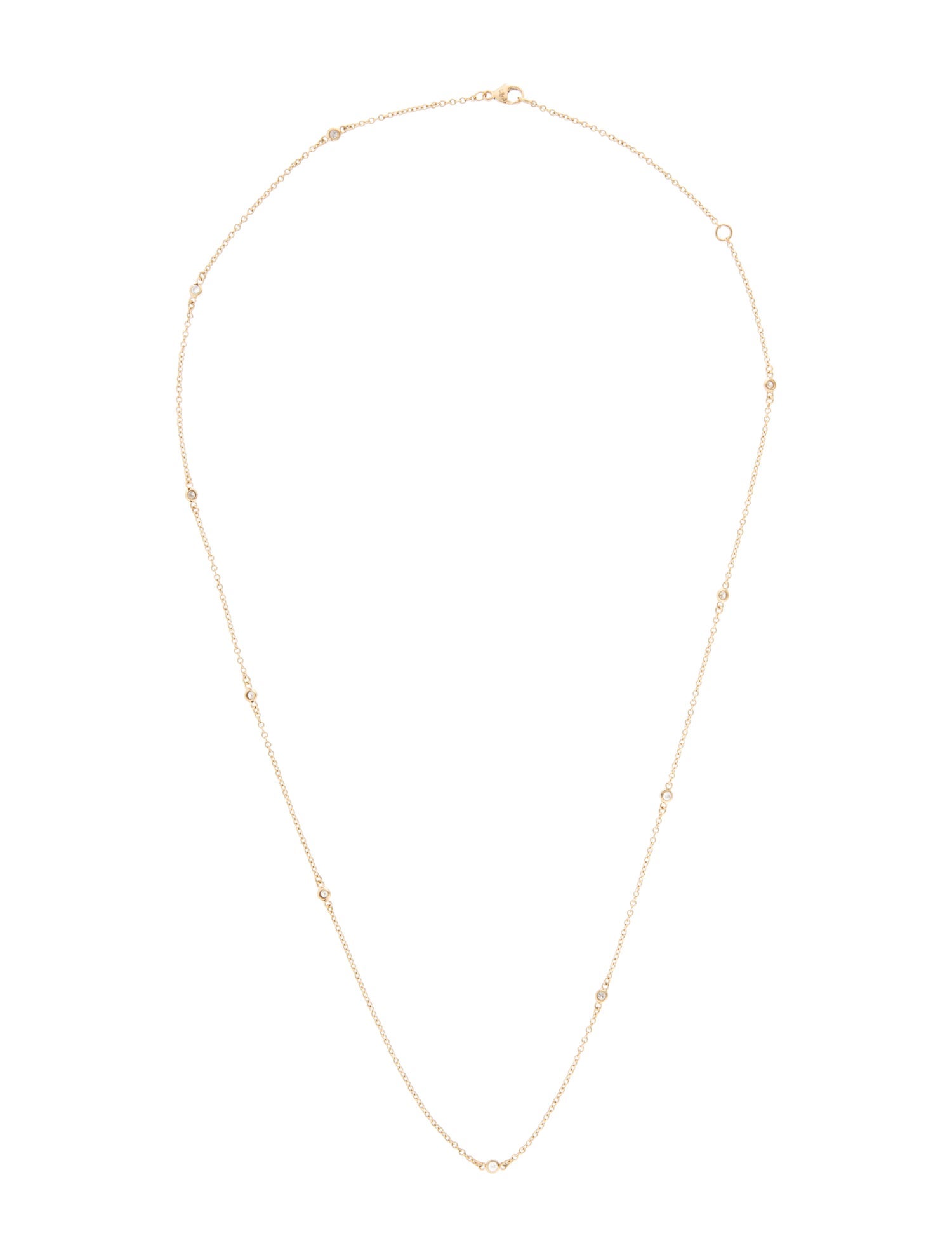 Monica Rich Kosann 18K Diamond Station Necklace
