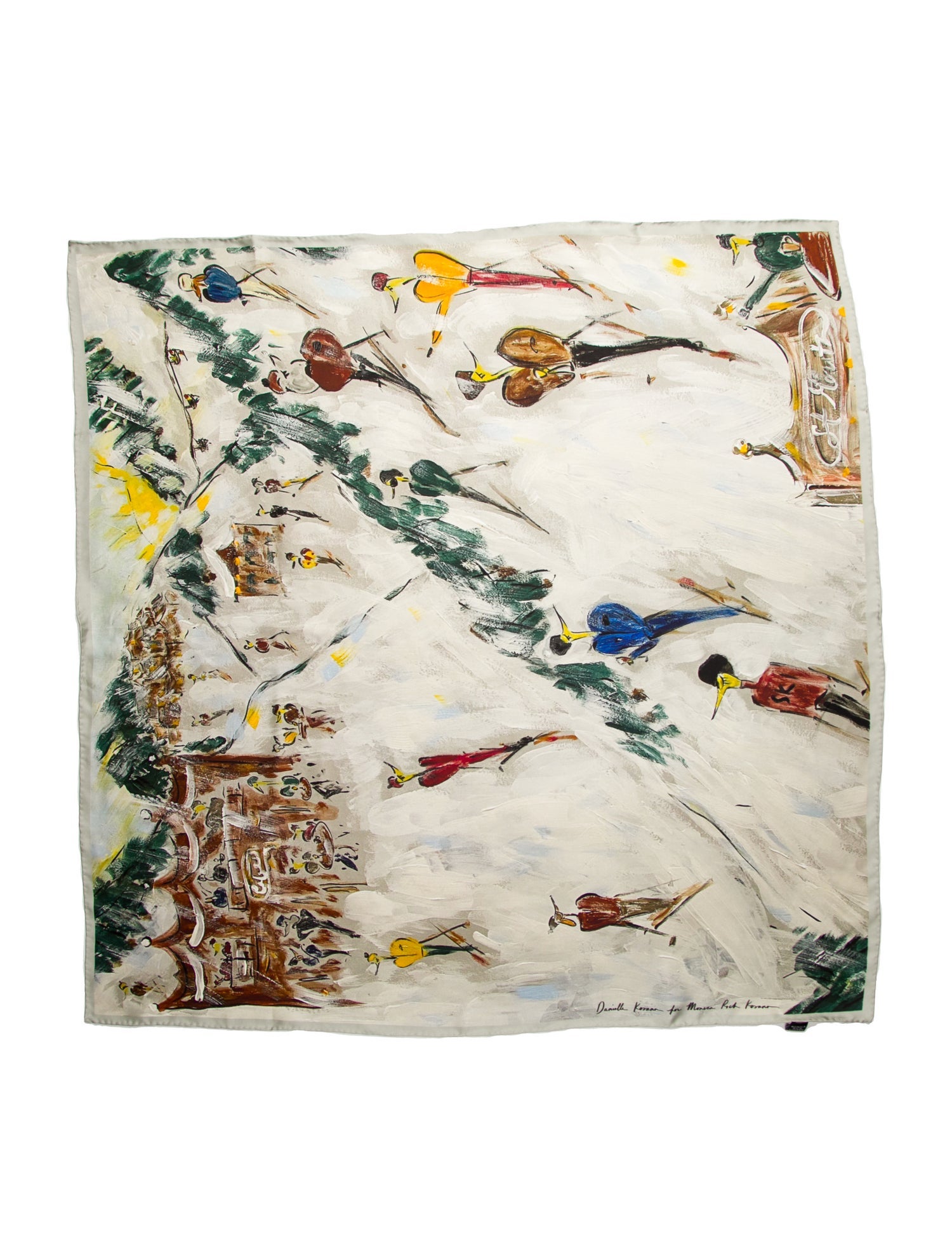 Monica Rich Kosann Silk Printed Scarf