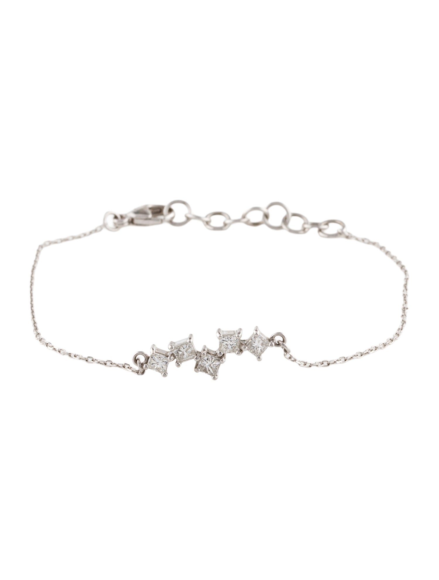 Monica Rich Kosann 18K Diamond Reborn Five Stone Bracelet