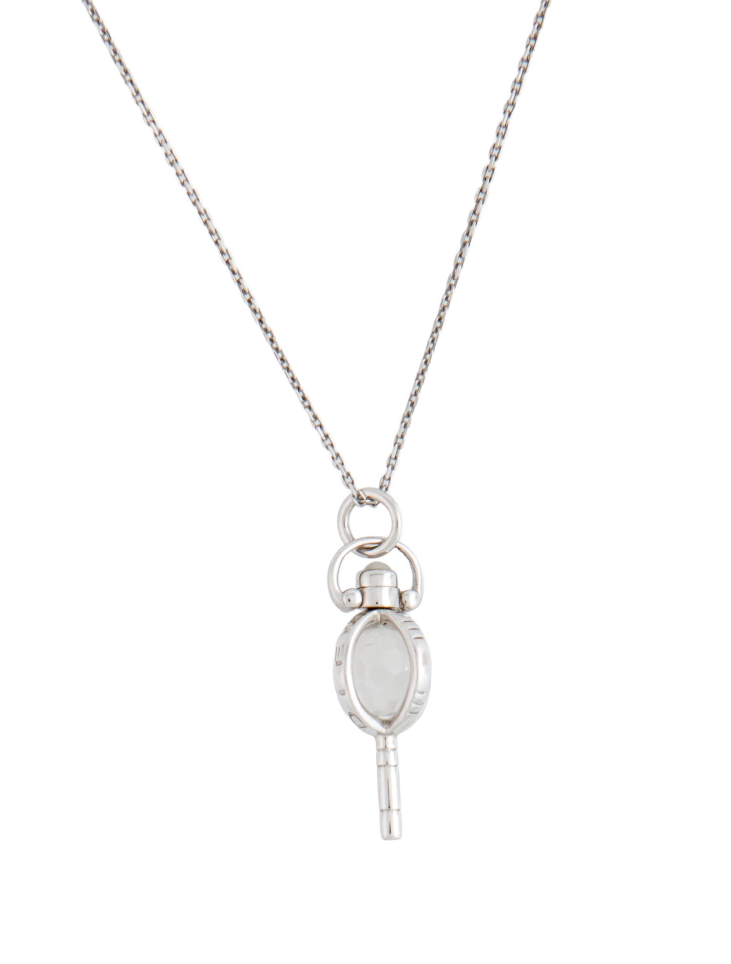 Monica Rich Kosann Quart Mini "Carpe Diem" Key Pendant Necklace
