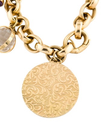 Monica Rich Kosann 18K Multi-Stone Charm Bracelet