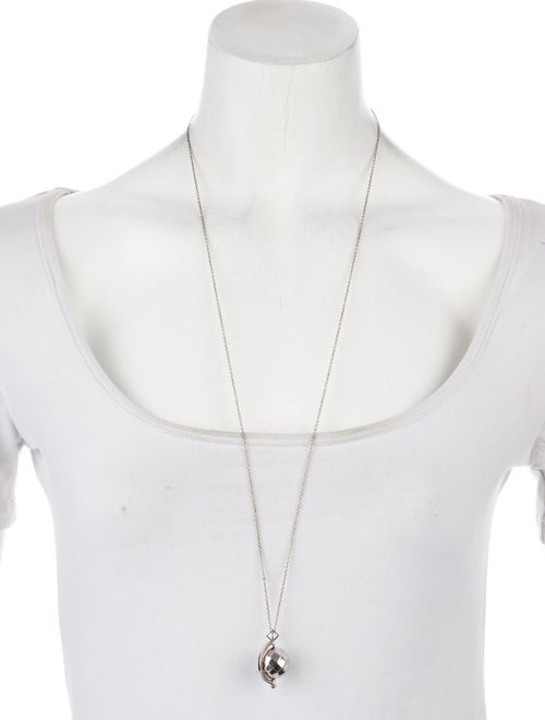 Monica Rich Kosann Sapphire & Ruby Spinning Globe Pendant Necklace