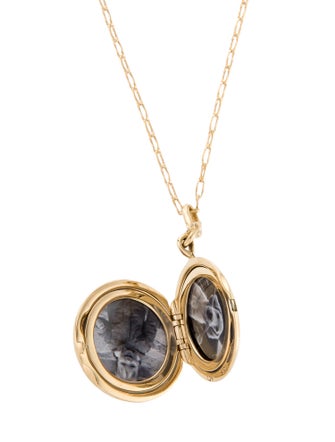 Monica Rich Kosann 18K Sapphire & Diamond Locket Necklace