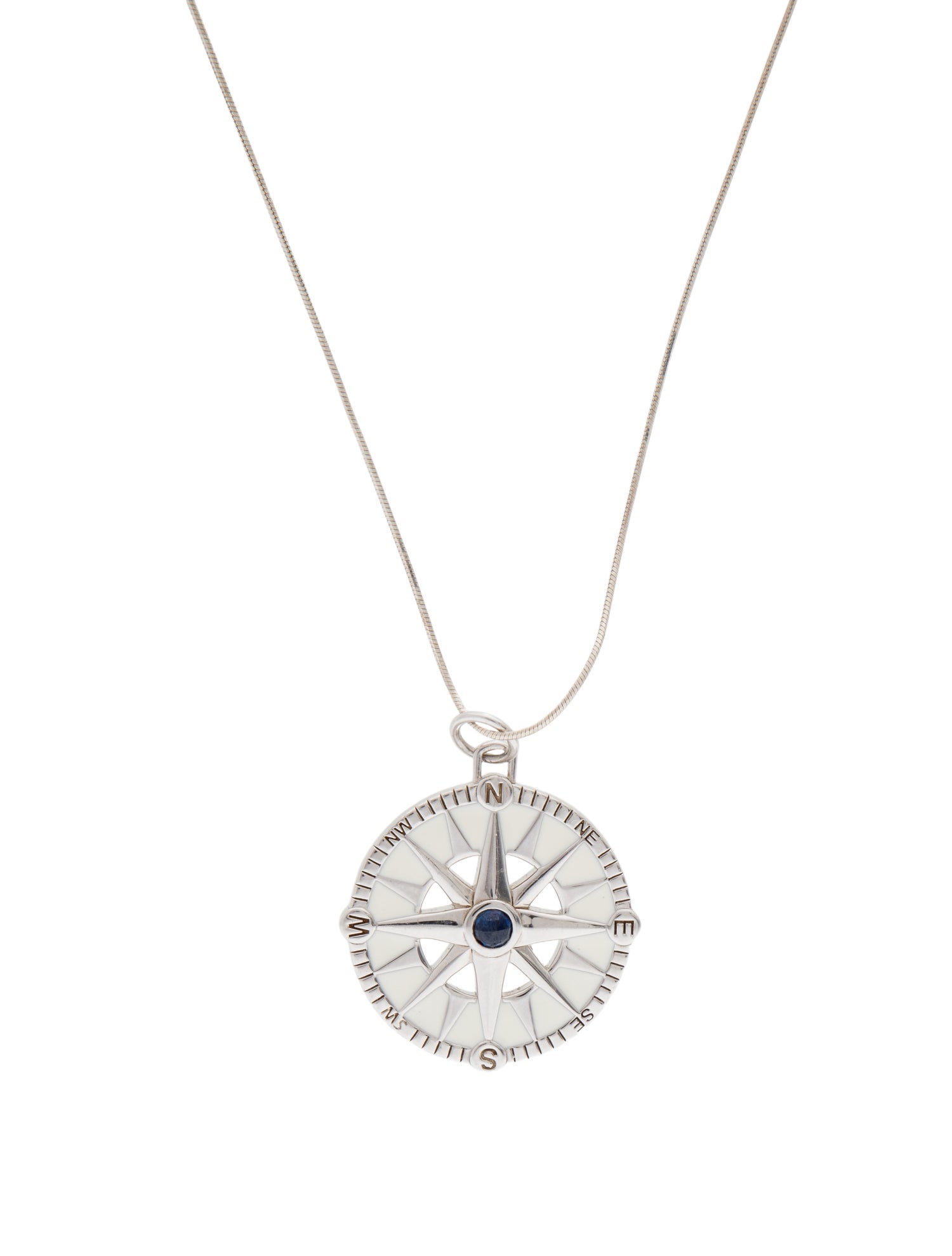 Monica Rich Kosann Sapphire 'Adventure' Global Compass Pendant Necklace