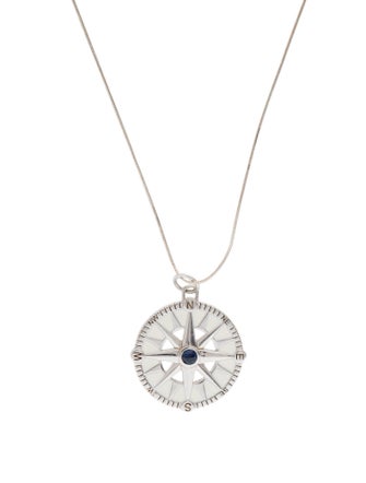 Monica Rich Kosann Sapphire 'Adventure' Global Compass Pendant Necklace