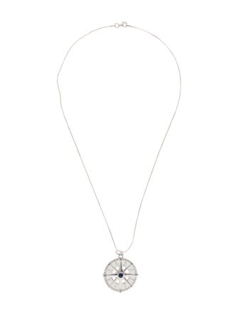 Monica Rich Kosann Sapphire 'Adventure' Global Compass Pendant Necklace
