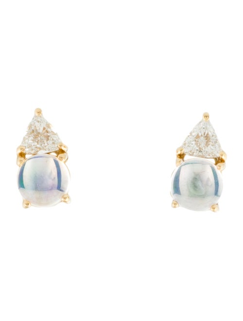 Monica Rich Kosann 18K Jelly Opal & Diamond Stud Earrings