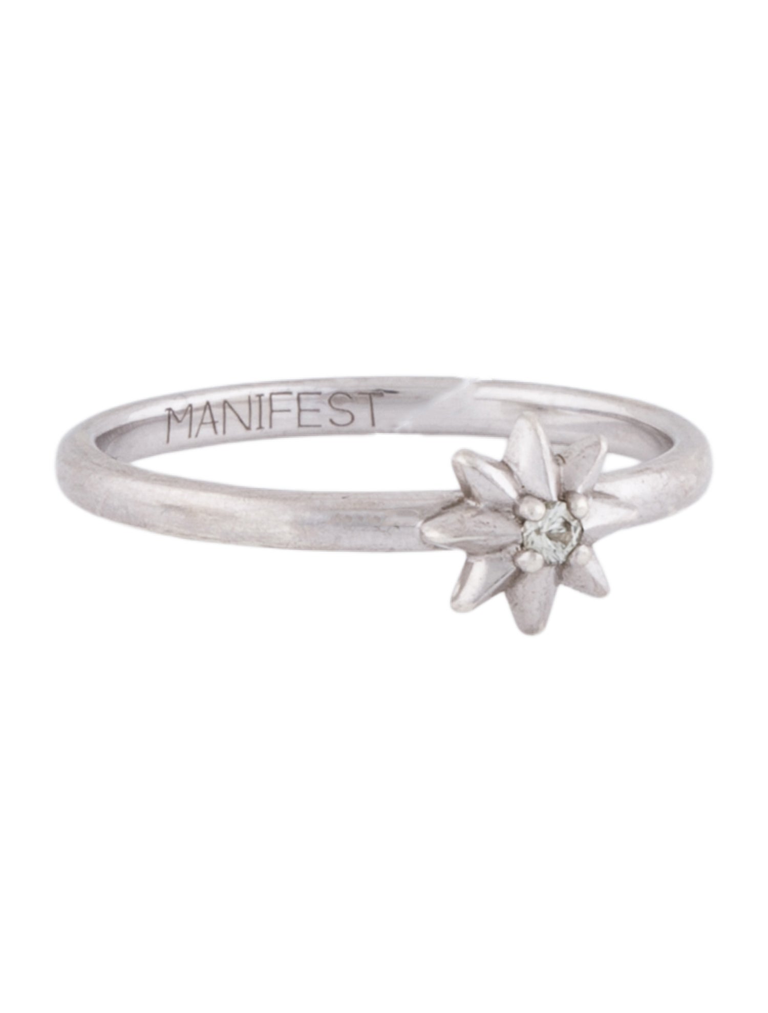 Monica Rich Kosann Sapphire 'Manifest' Star Poesy Stackable Ring