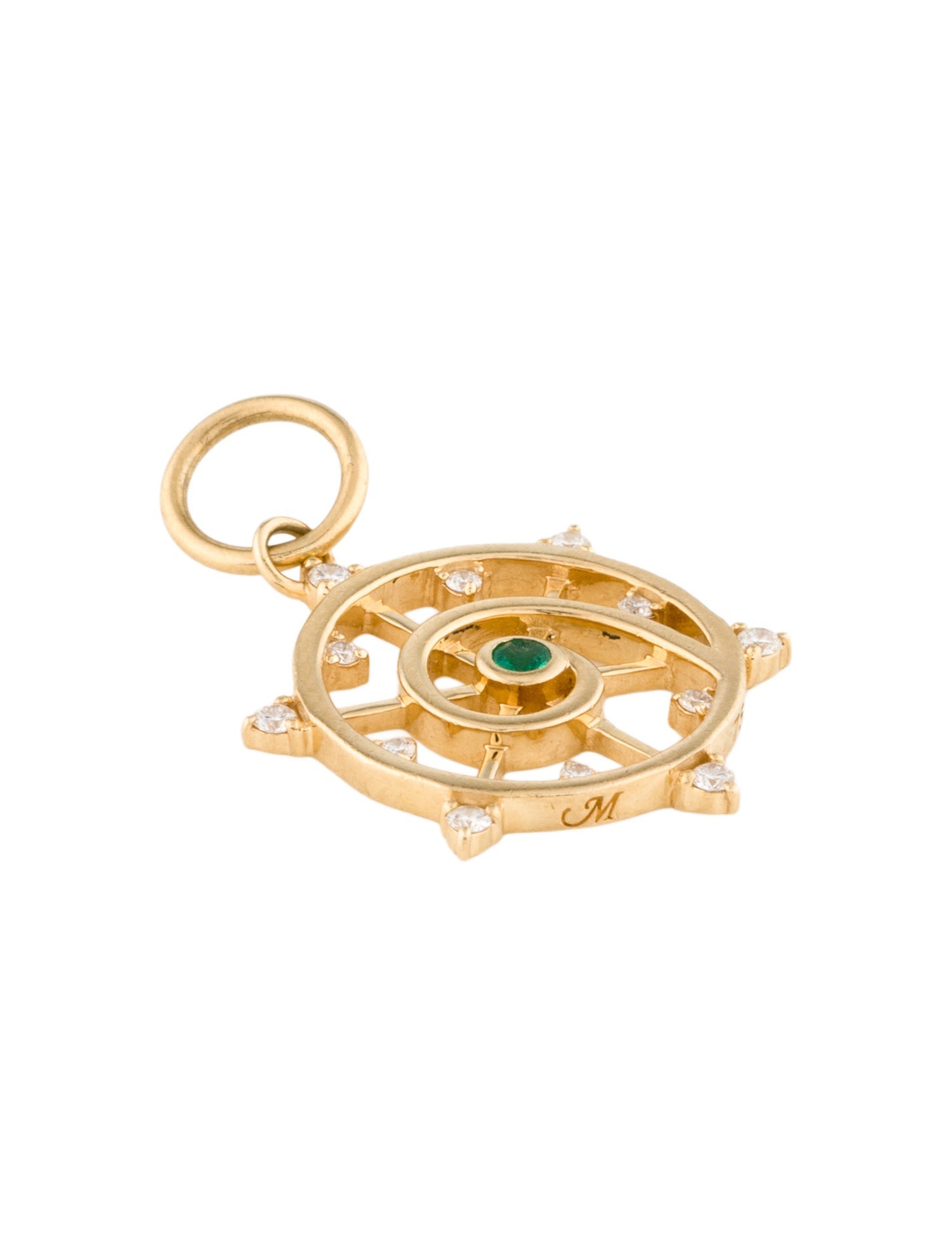 Monica Rich Kosann 18K Emerald & Diamond 'Venus' Pendant