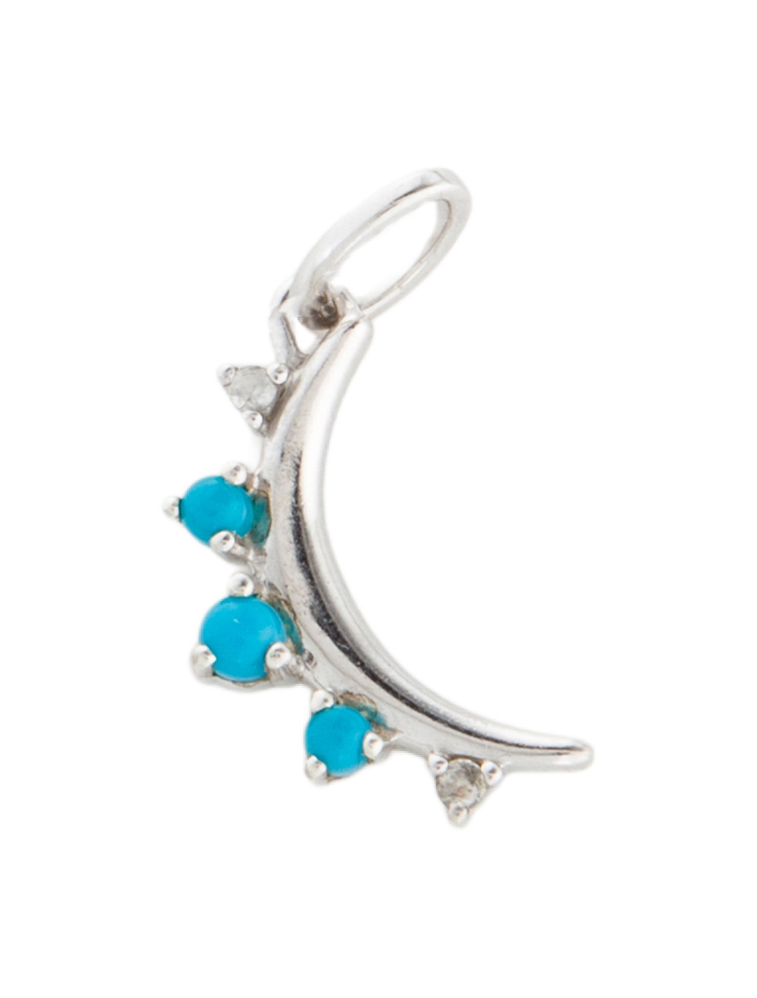 Monica Rich Kosann Sapphire & Turquoise Moon Pendant
