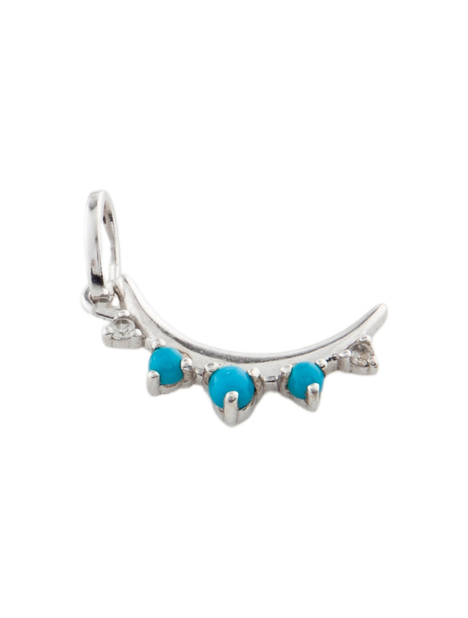 Monica Rich Kosann Sapphire & Turquoise Moon Pendant