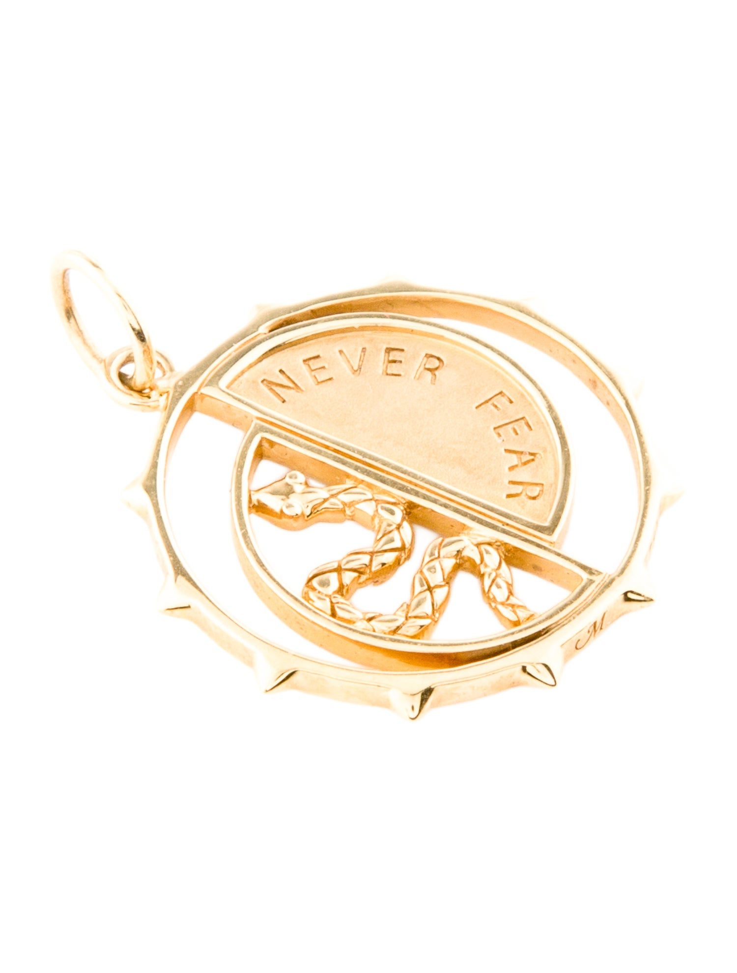 Monica Rich Kosann 18K 'Never Fear' Snake Pendant