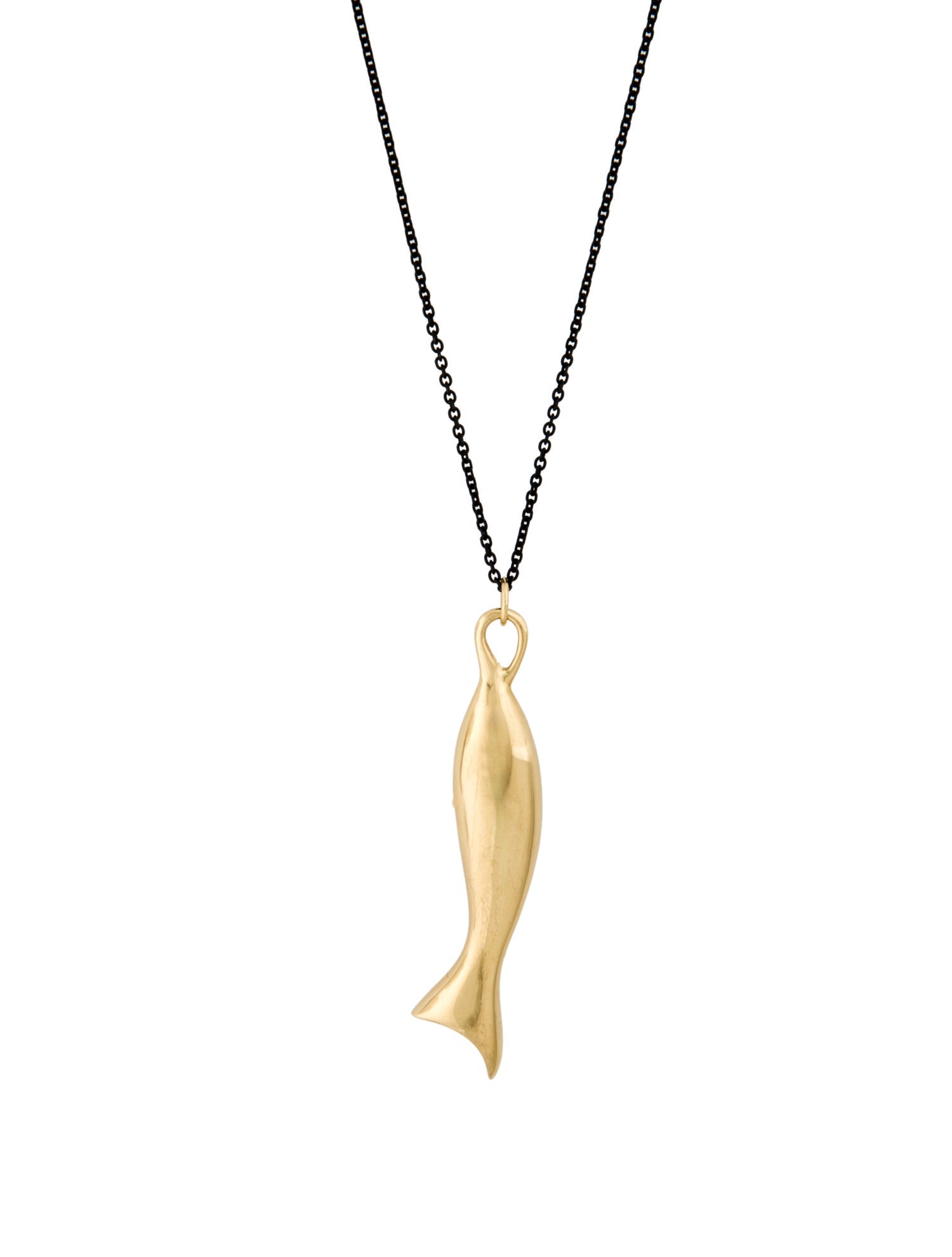 Monica Rich Kosann 18K Perseverance Fish Pendant Necklace
