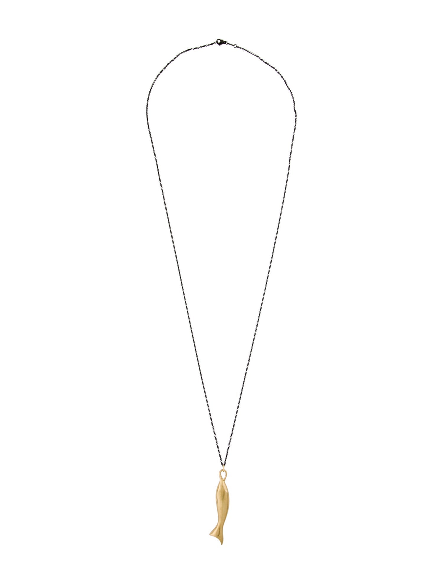 Monica Rich Kosann 18K Perseverance Fish Pendant Necklace