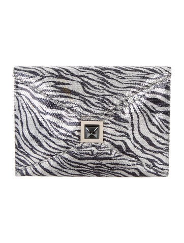 Kara Ross Embellished Printed Clutch