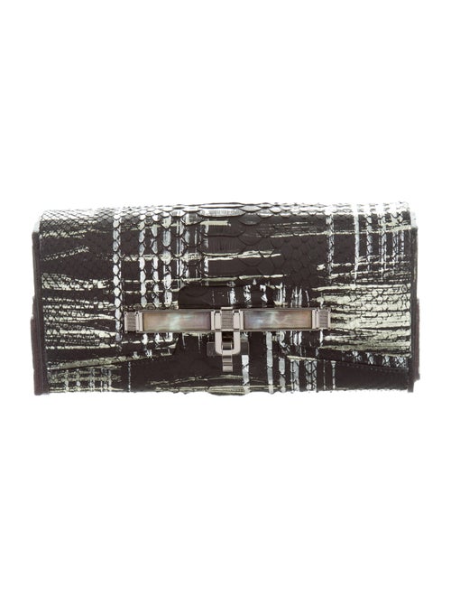 Kara Ross Moire Lux Clutch Black