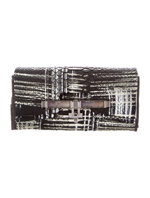 Kara Ross Moire Lux Clutch Black