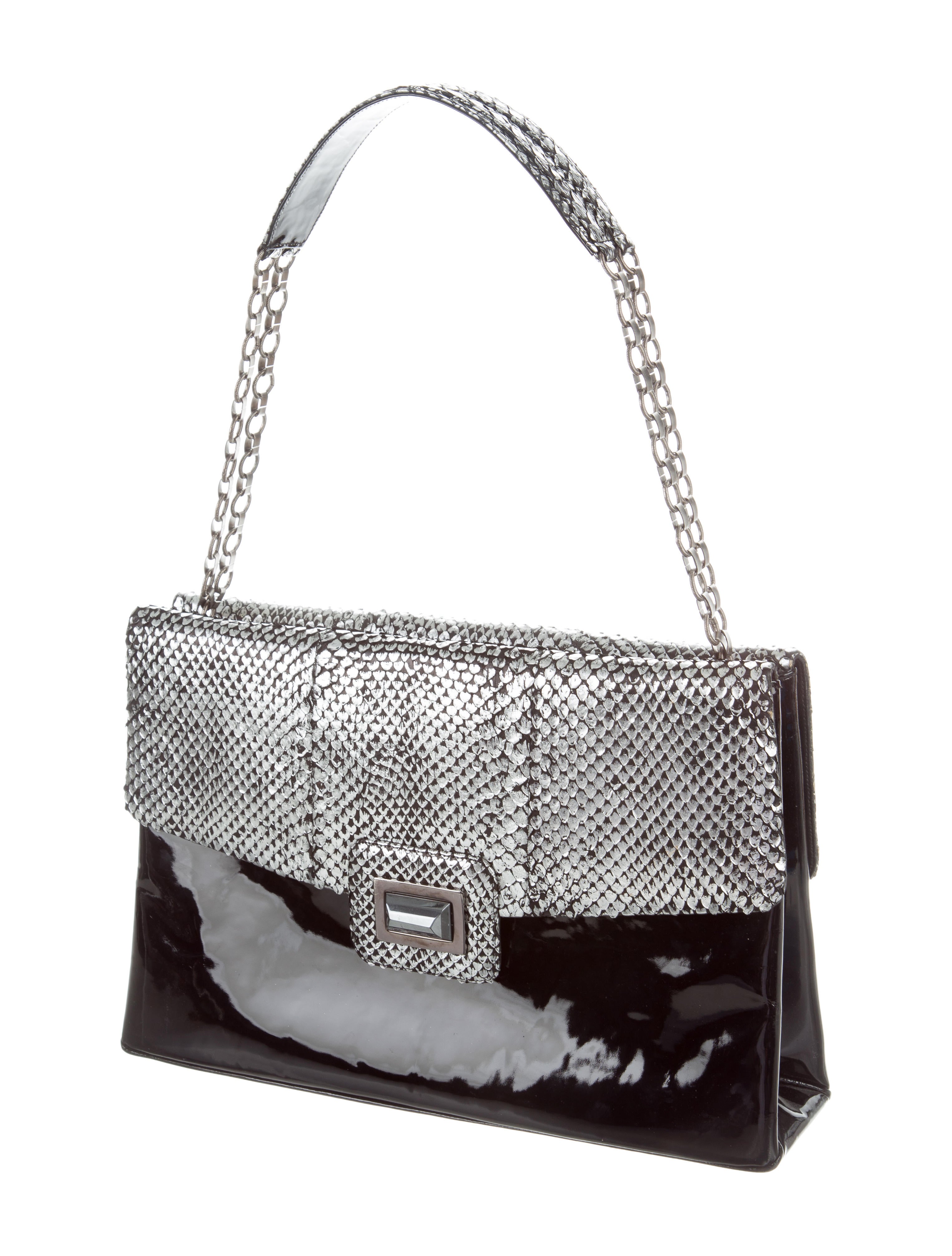 Kara Ross PythonTrimmed Shoulder Bag Handbags KRS20639 The RealReal