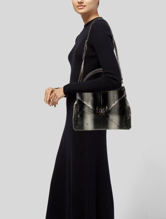 Kara Ross Python Top Handle Bag