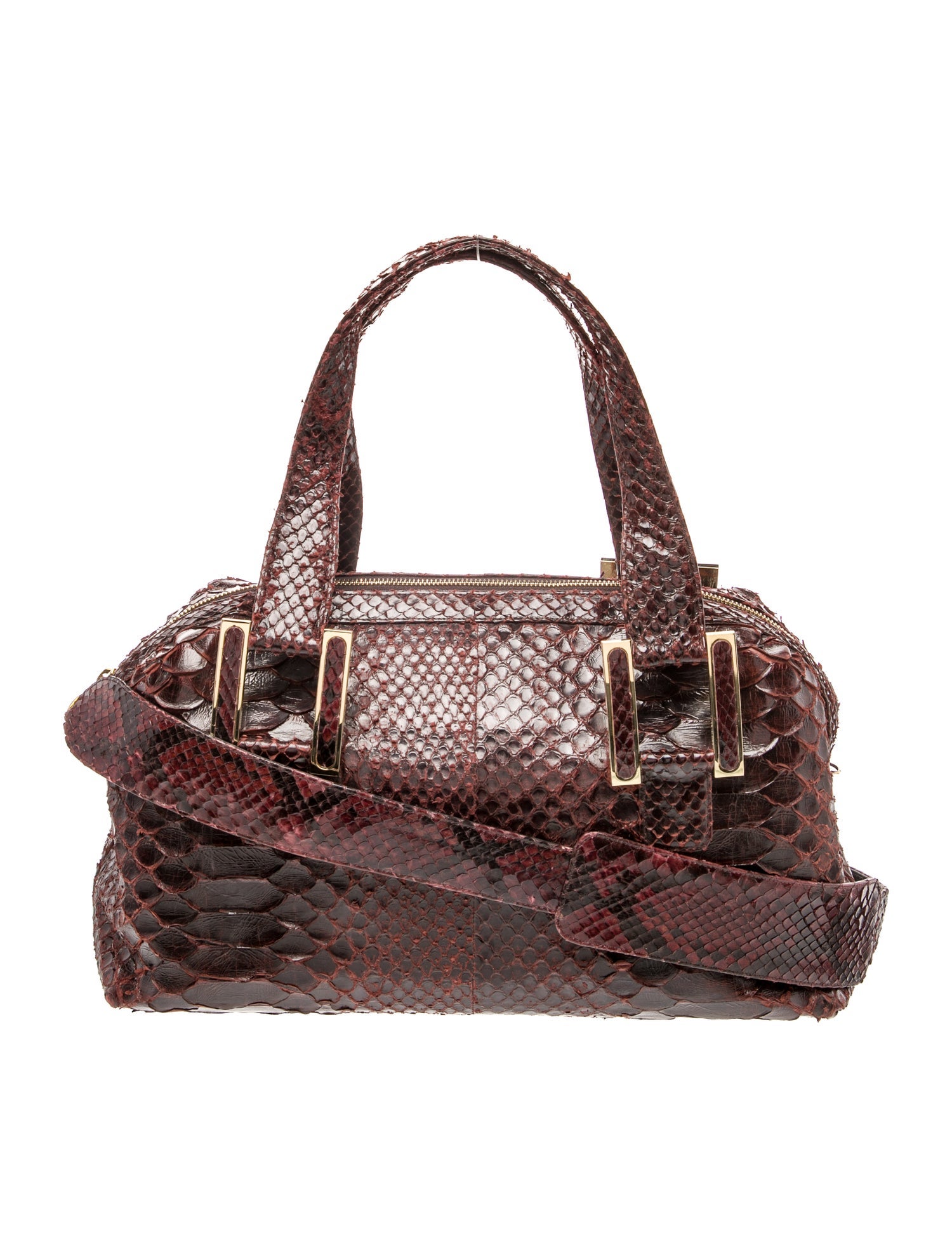 Kara Ross Snakeskin Shoulder Bag