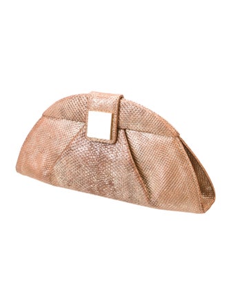 Kara Ross Embossed Leather Clutch