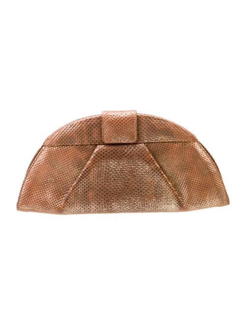 Kara Ross Embossed Leather Clutch