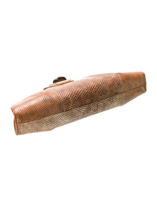 Kara Ross Embossed Leather Clutch